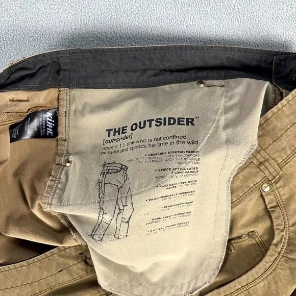 Kuhl Shorts Capris Mens 40 Brown Teak Outsider Longer Length Outdoor Hiking - Picture 9 of 13